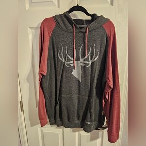 Women's Charcoal and Maroon Hoodie
